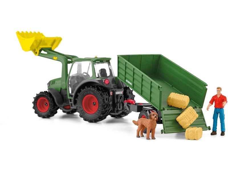 Schleich Spielfigurenset Farm World Traktor mit Anhänger Traktor-Spielset