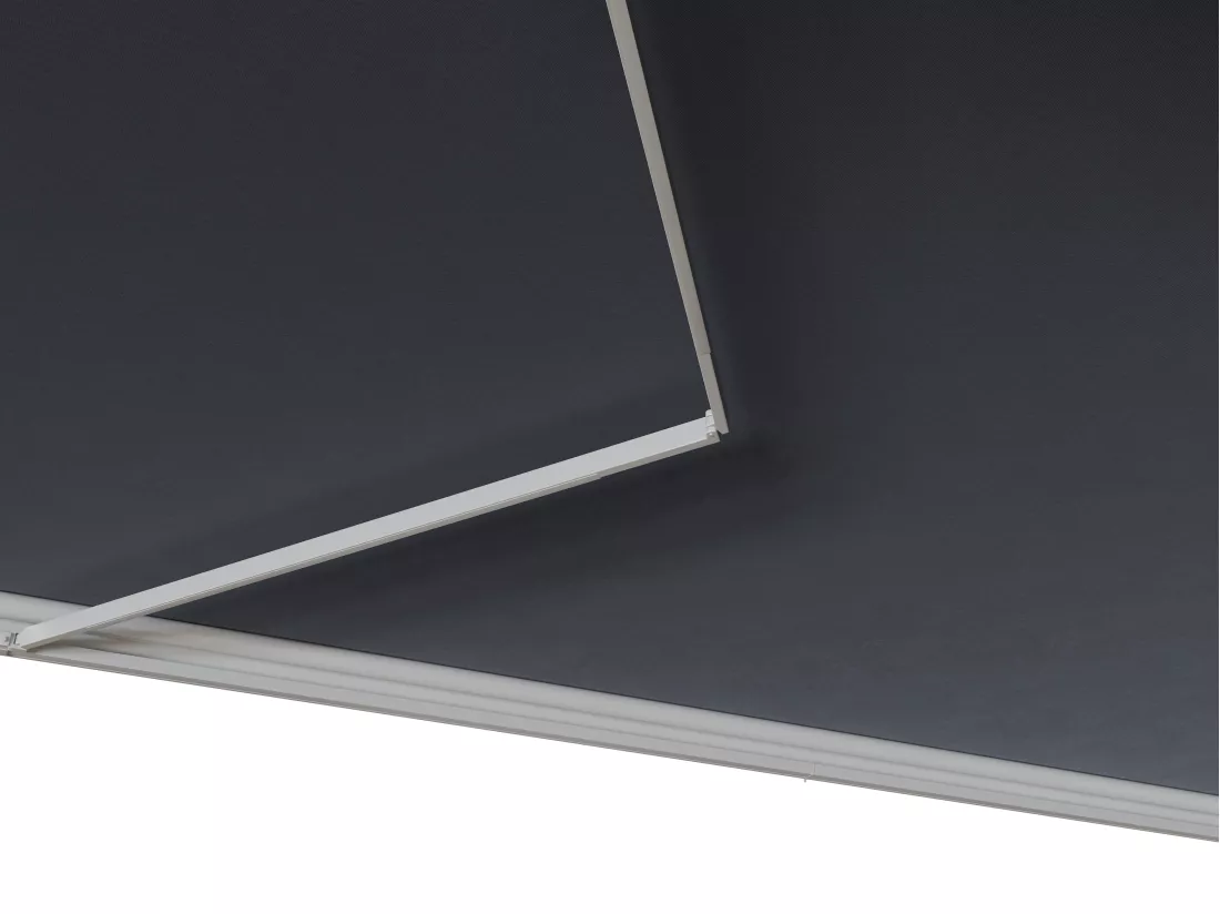 Store banne motorisé avec semi-coffre 4 x 3 m - anthracite - COFANA