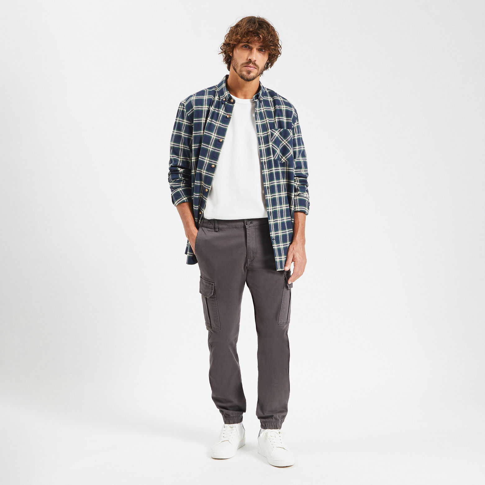 Pantalon cargo Gris moyen
