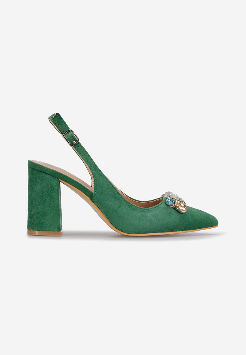 Chaussures slingback vert Rossana