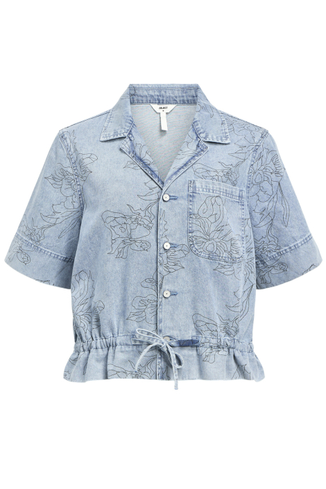 Object blauwe dames blouse