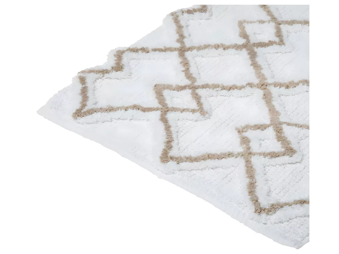 Tapis de salle de bain en Coton Taupe 50 x 75 cm