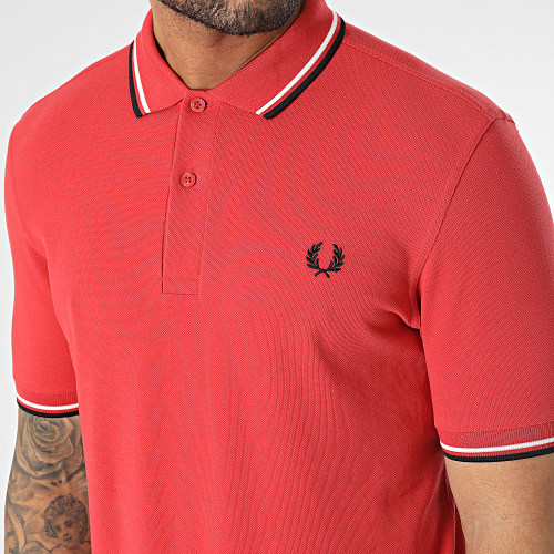Polo Manches Courtes Twin Tipped M3600 Rouge