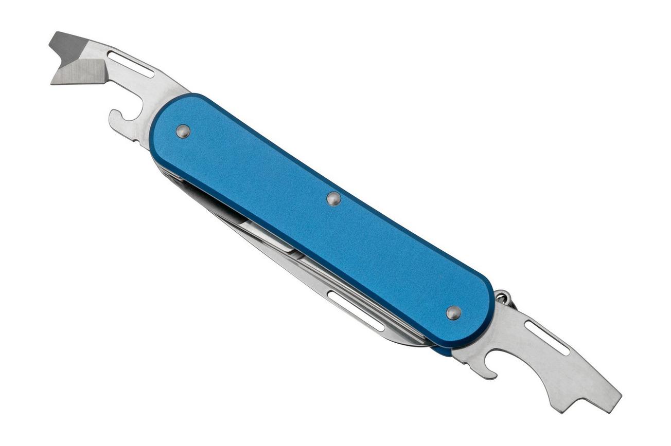 FOX Vulpis 4-Tools FX-VP130-F4SB, N690Co, Aluminium Sky Blue, Zwitsers zakmes