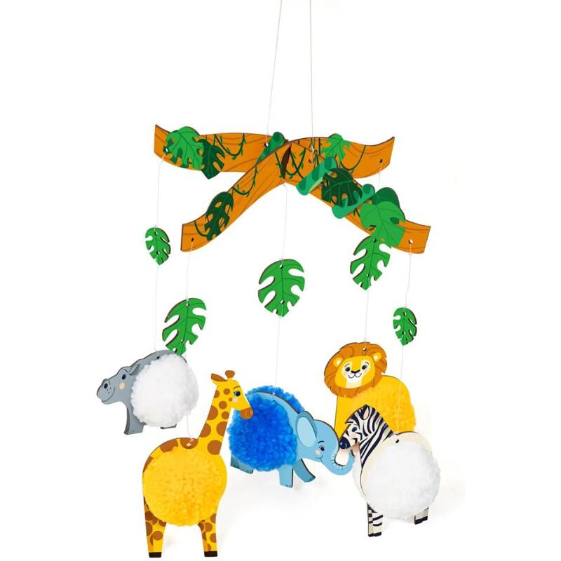 Boîte créative, Pompons, Animaux de la savane - Multicolore