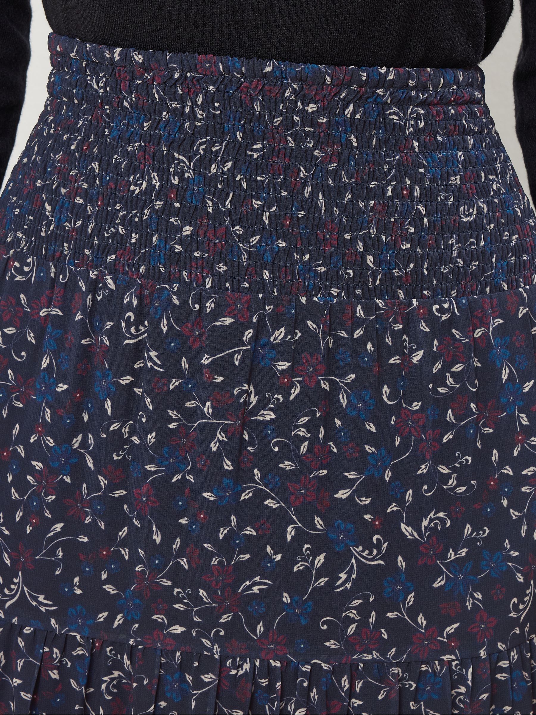 Long Tall Sally Floral Border Tiered Skirt