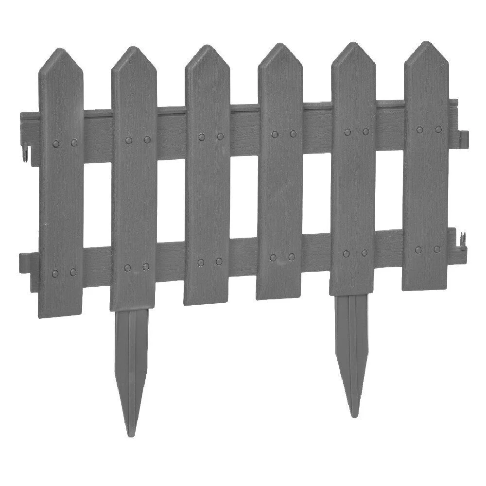 Bordure de jardin en plastique gris
