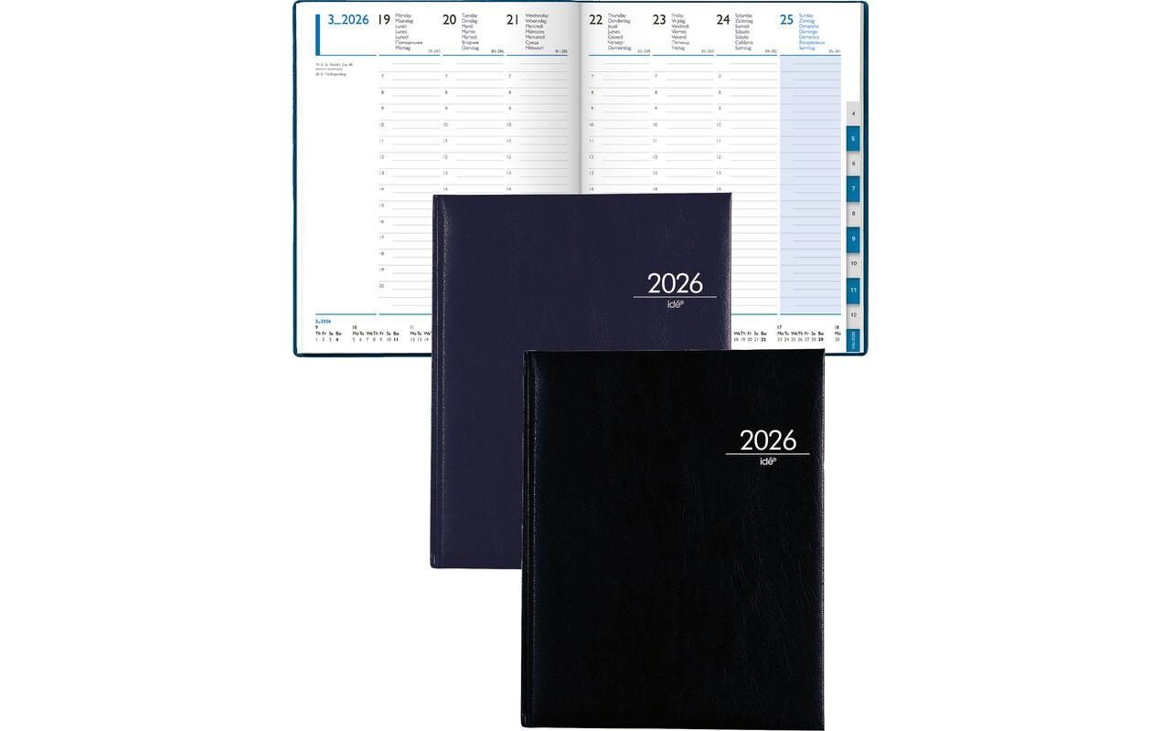 Wochenagenda 21 x 26 cm, 2026, SchwarzManagertimer