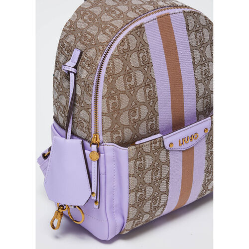 Liu Jo - Mochila jacquard con logotipo Marrón