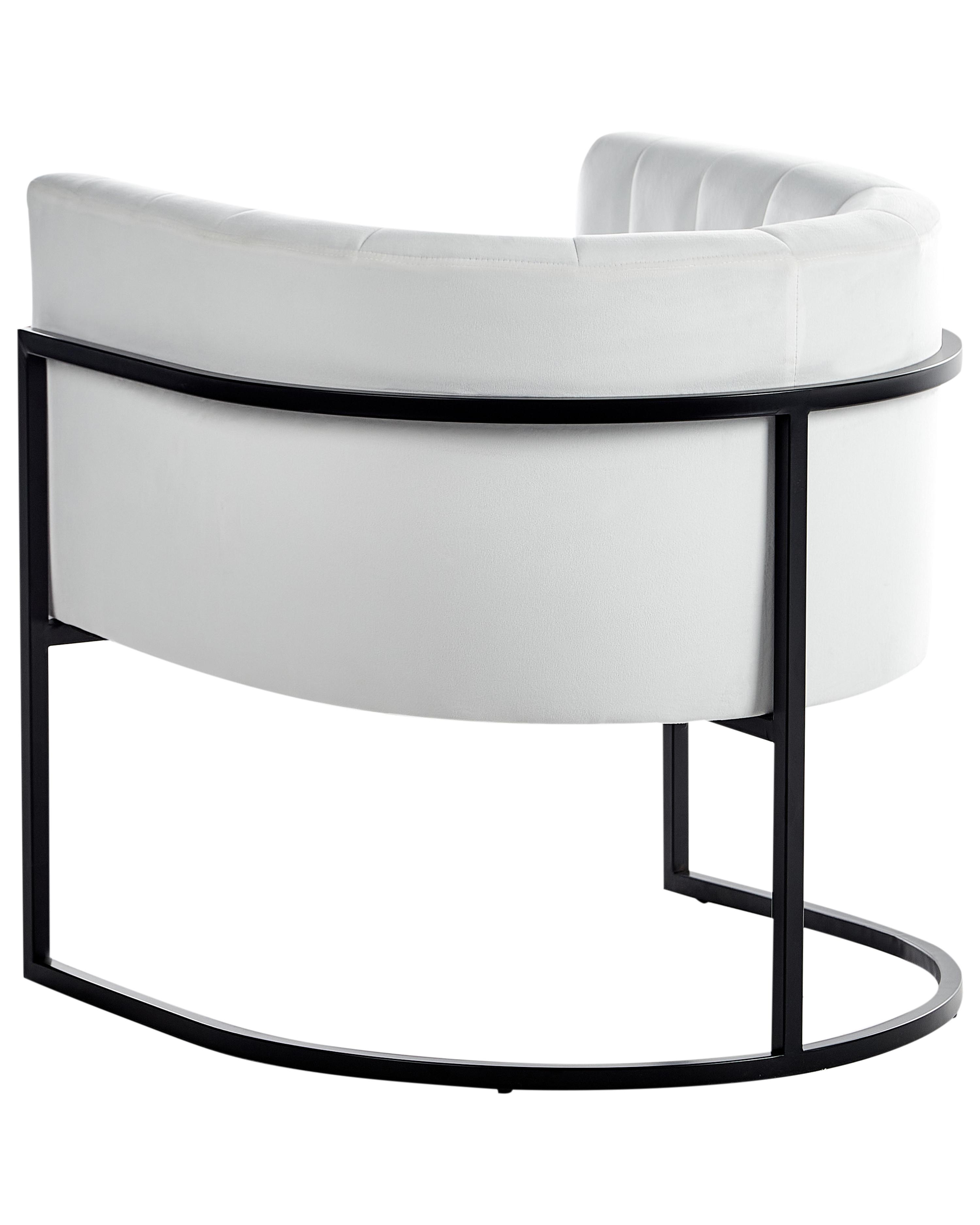 Fauteuil LARVIK II Fluweel Wit