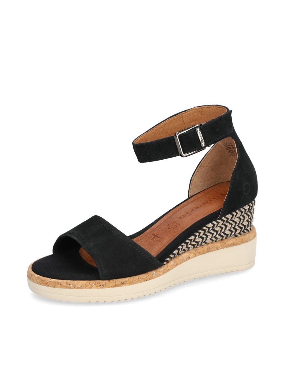 Veloursleder Keilsandale