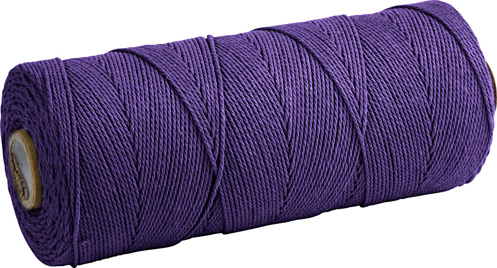 Knyttegarn - Tykkelse 1 MM - L 315 M - Tynd Kvalitet 12/12 - Violet - 220 G