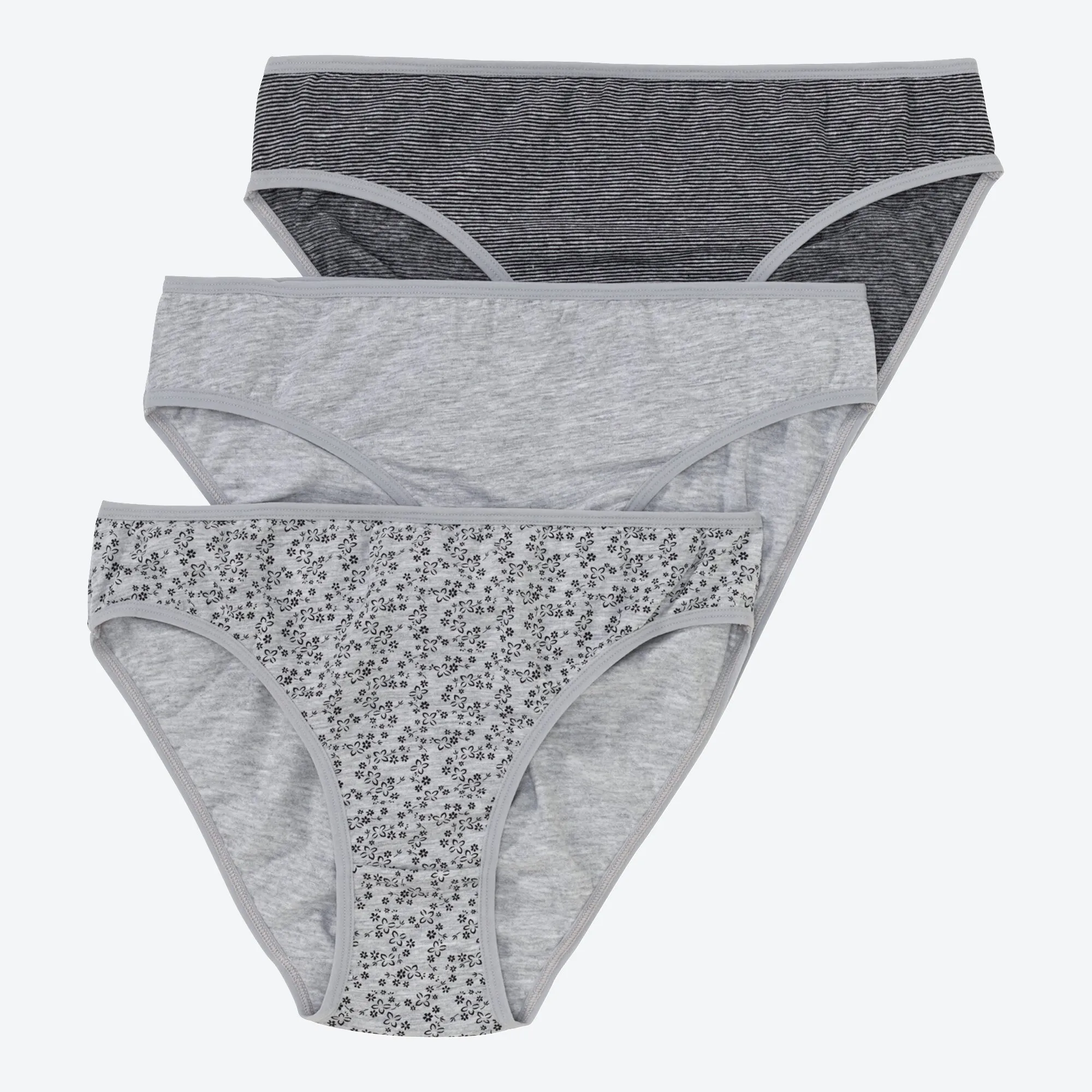 Damen-Rioslip in Melange-Optik, 3er-Pack