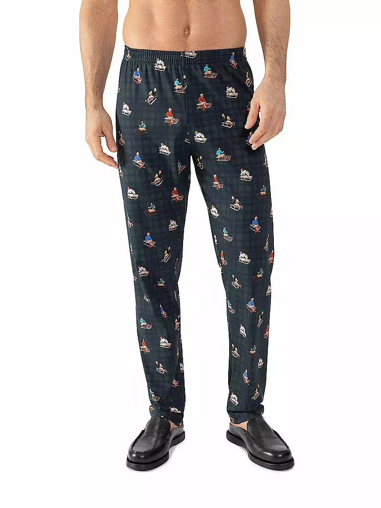 MEY Pyjamahose english garden dunkelgrün