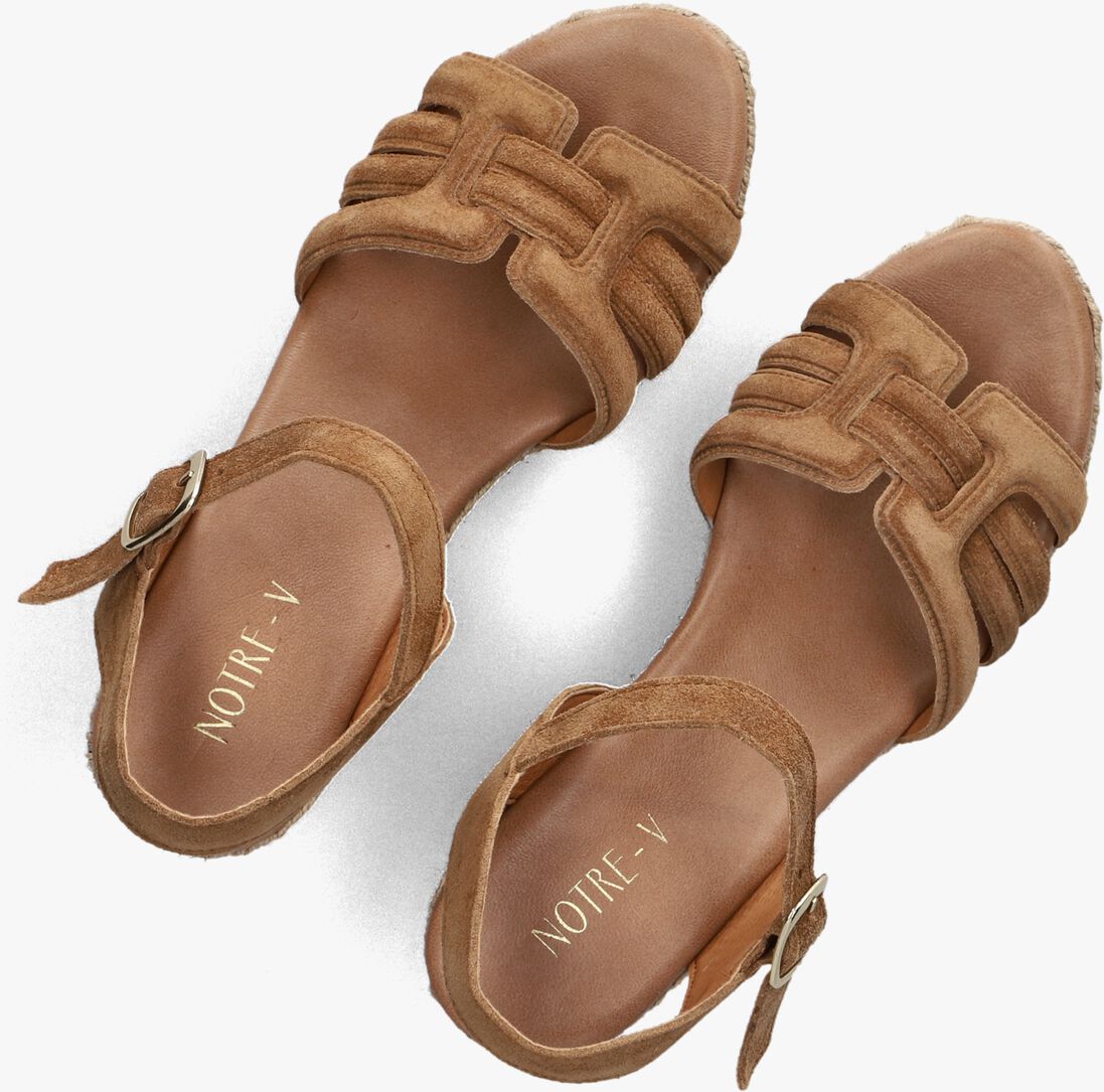 bruine notre-v sandalen met hak as-14372