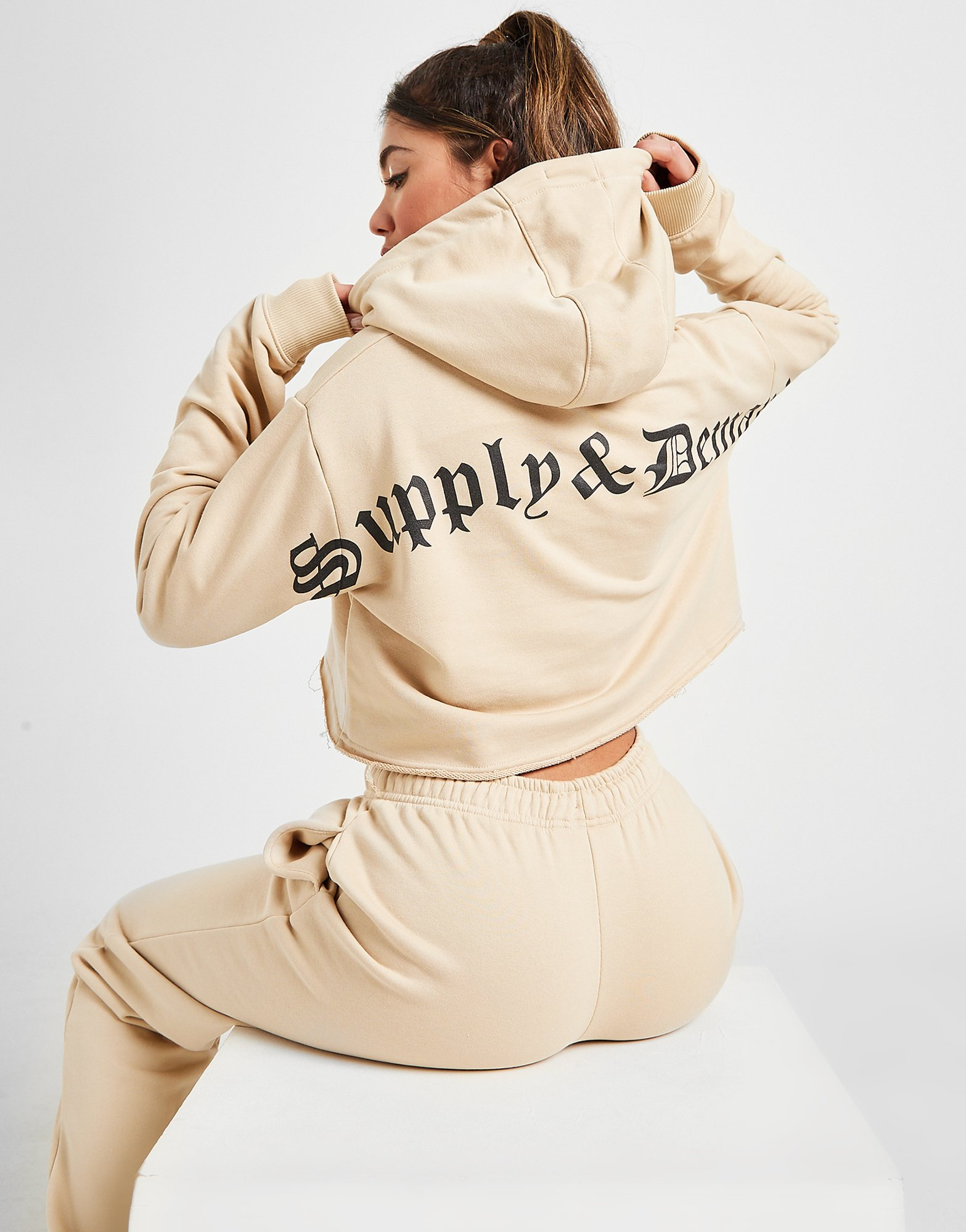 Supply & Demand Sweat à Capuche Crop Gothic Femme