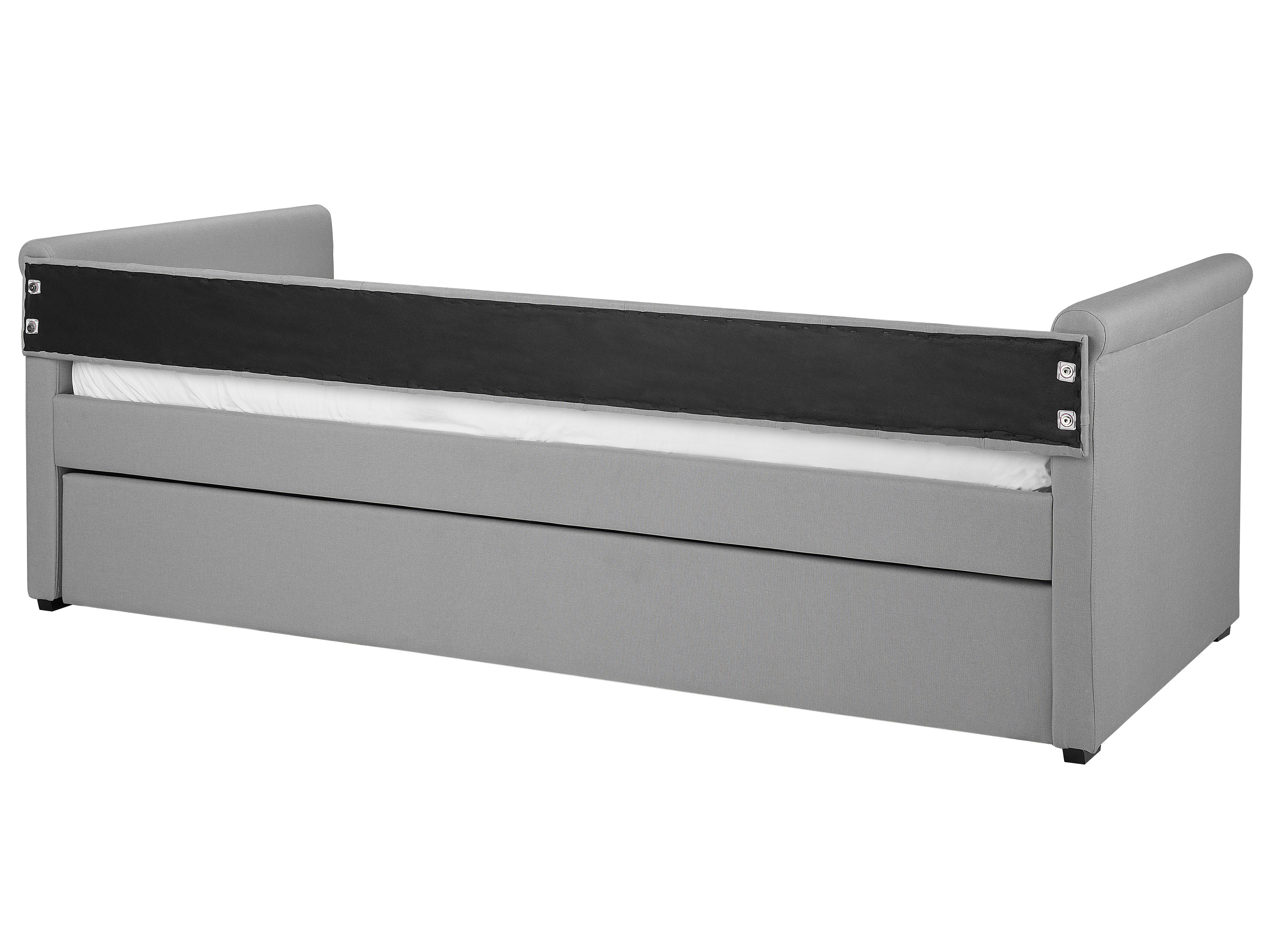 Onderschuifbed Stof LIBOURNE 80 x 200 cm Lichtgrijs