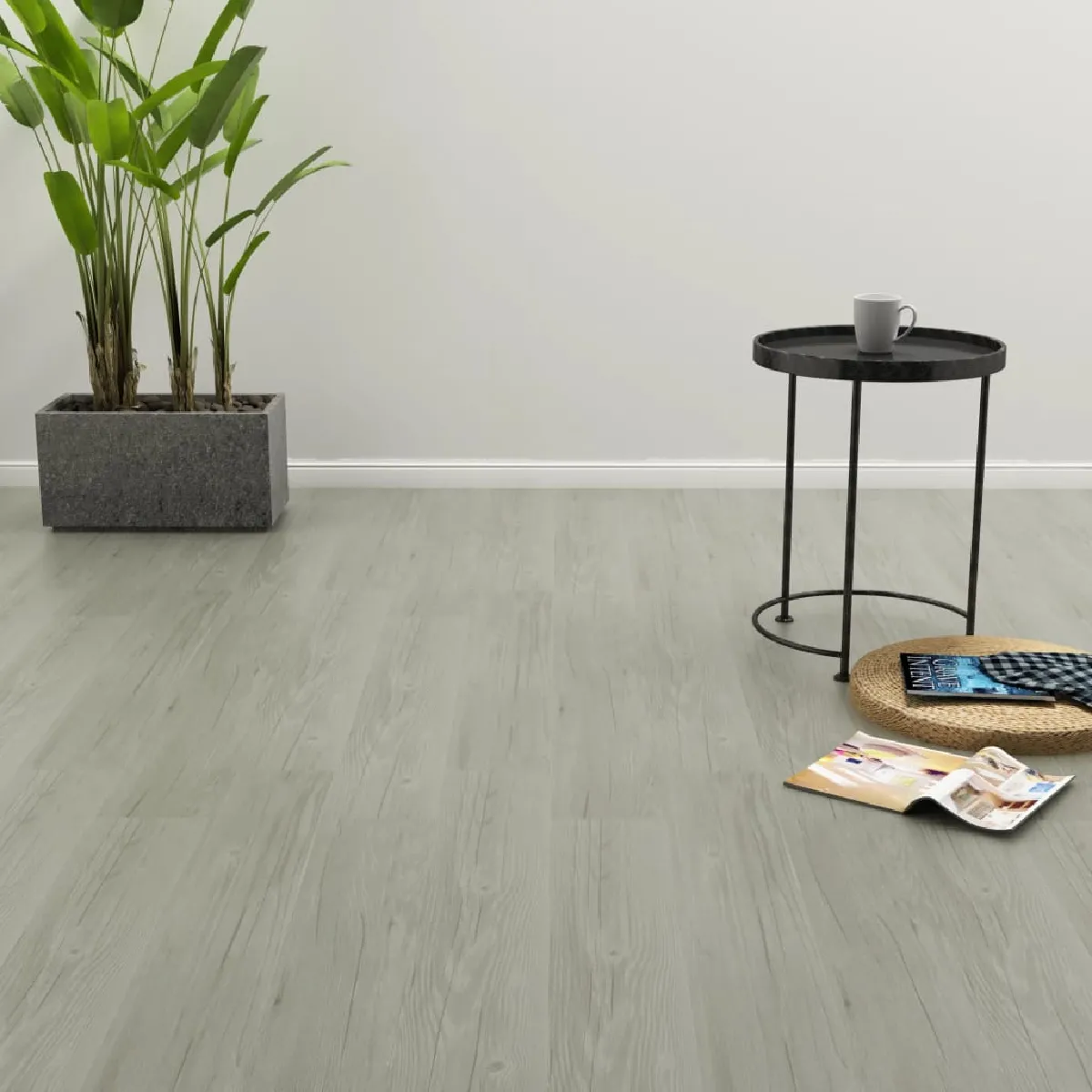 VidaXL Dalles de Plancher - 4,46 m² PVC Gris