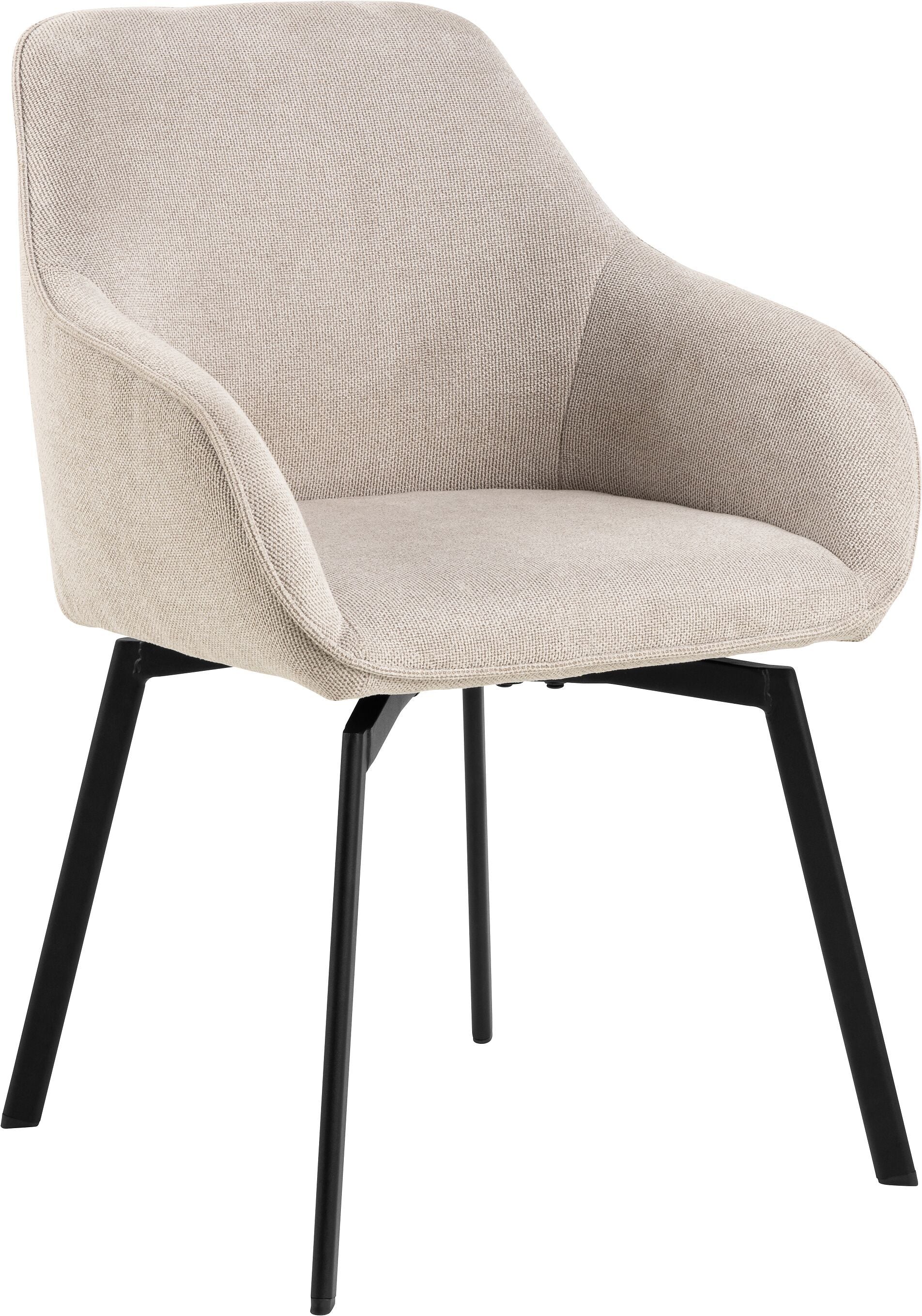 DYLAN Stuhl - Beige / B: 58.5 cm x T: 55.5 cm x H: 83.5 cm