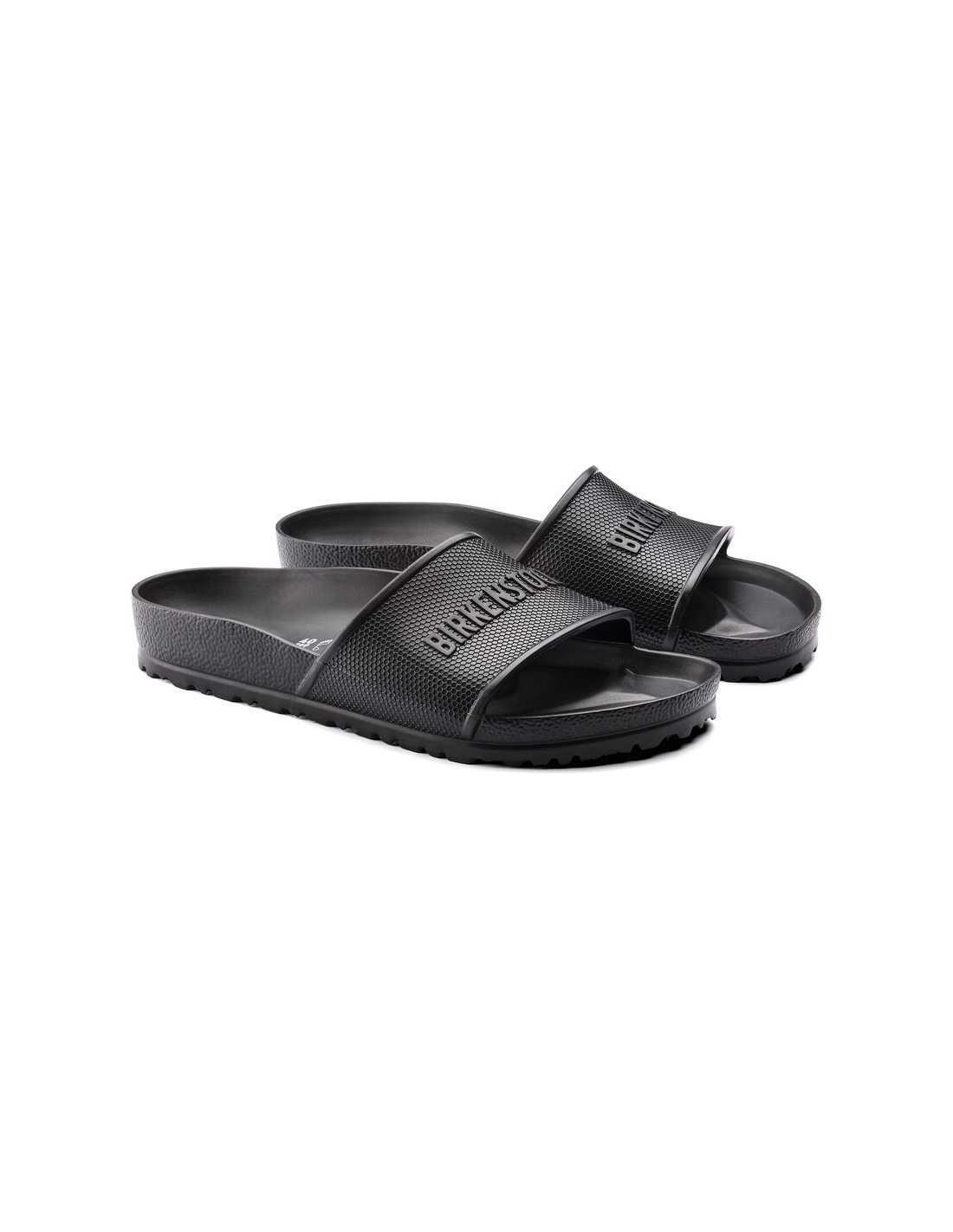 birkenstock Claquettes homme barbados caoutchouc noir