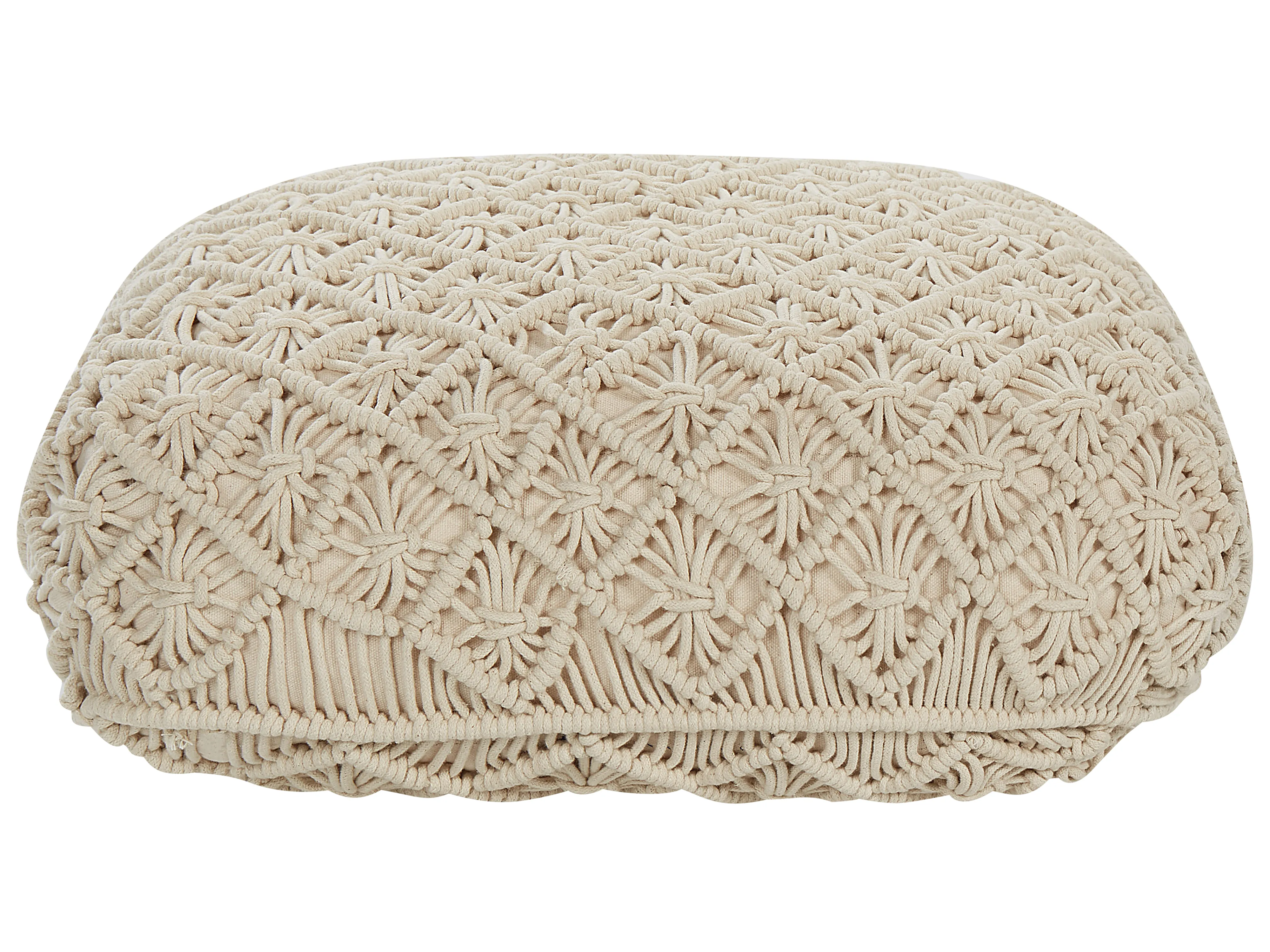 Poef Macramé BERRECHID Katoen Beige