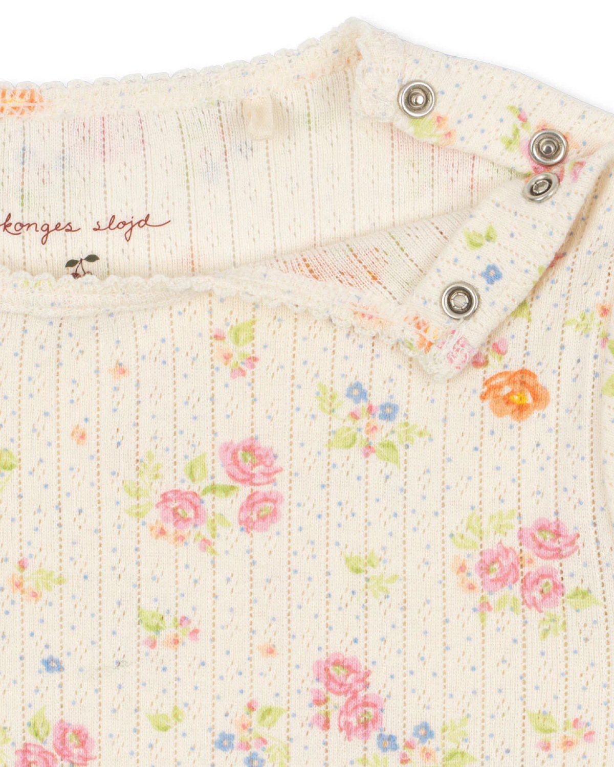 Heldress – 100% Øko Bomull, Pointelle | Minnie Onesie GOTS