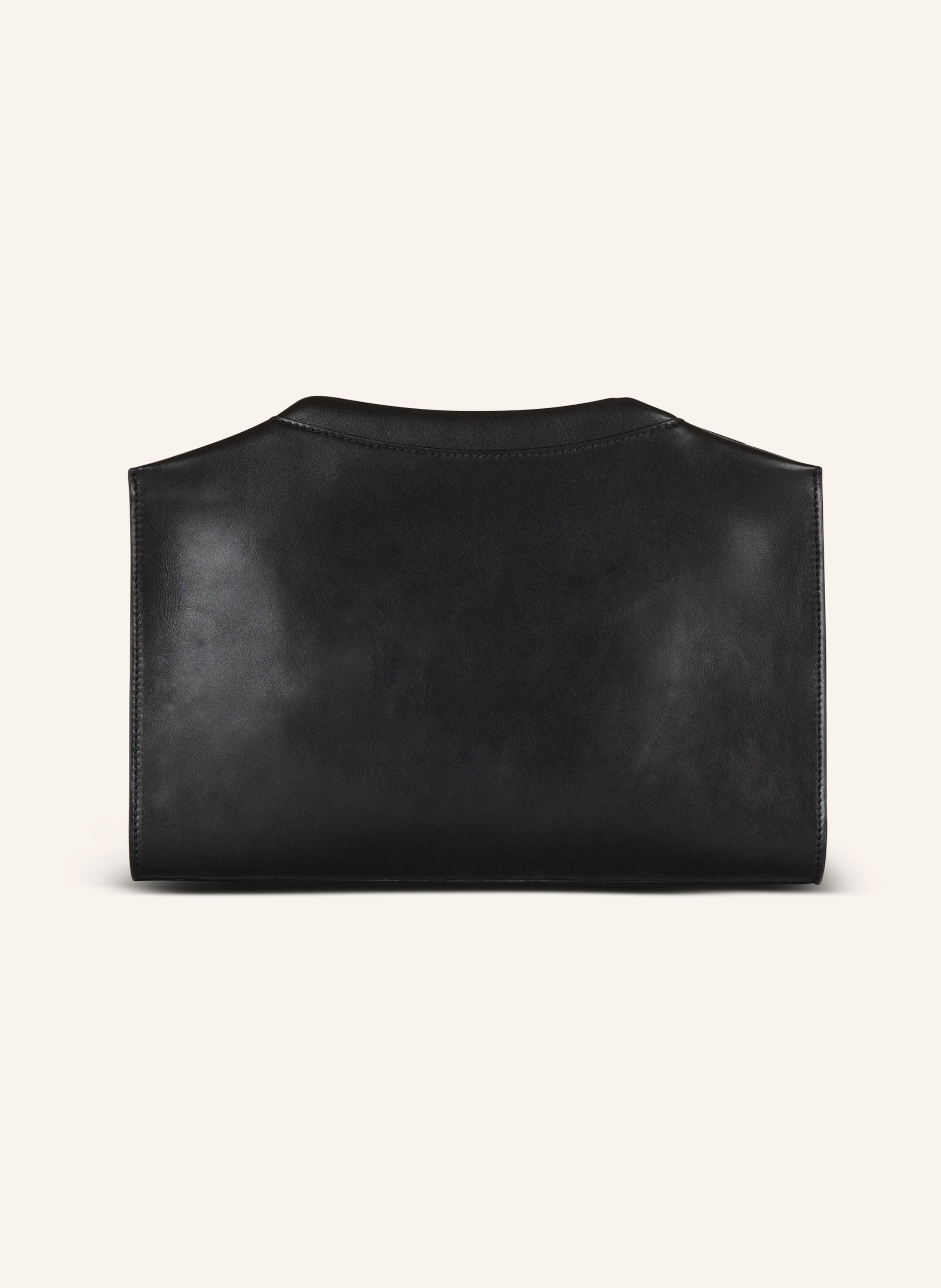 BALMAIN Clutch Crewneck mit Reißverschluss aus Kalbsleder