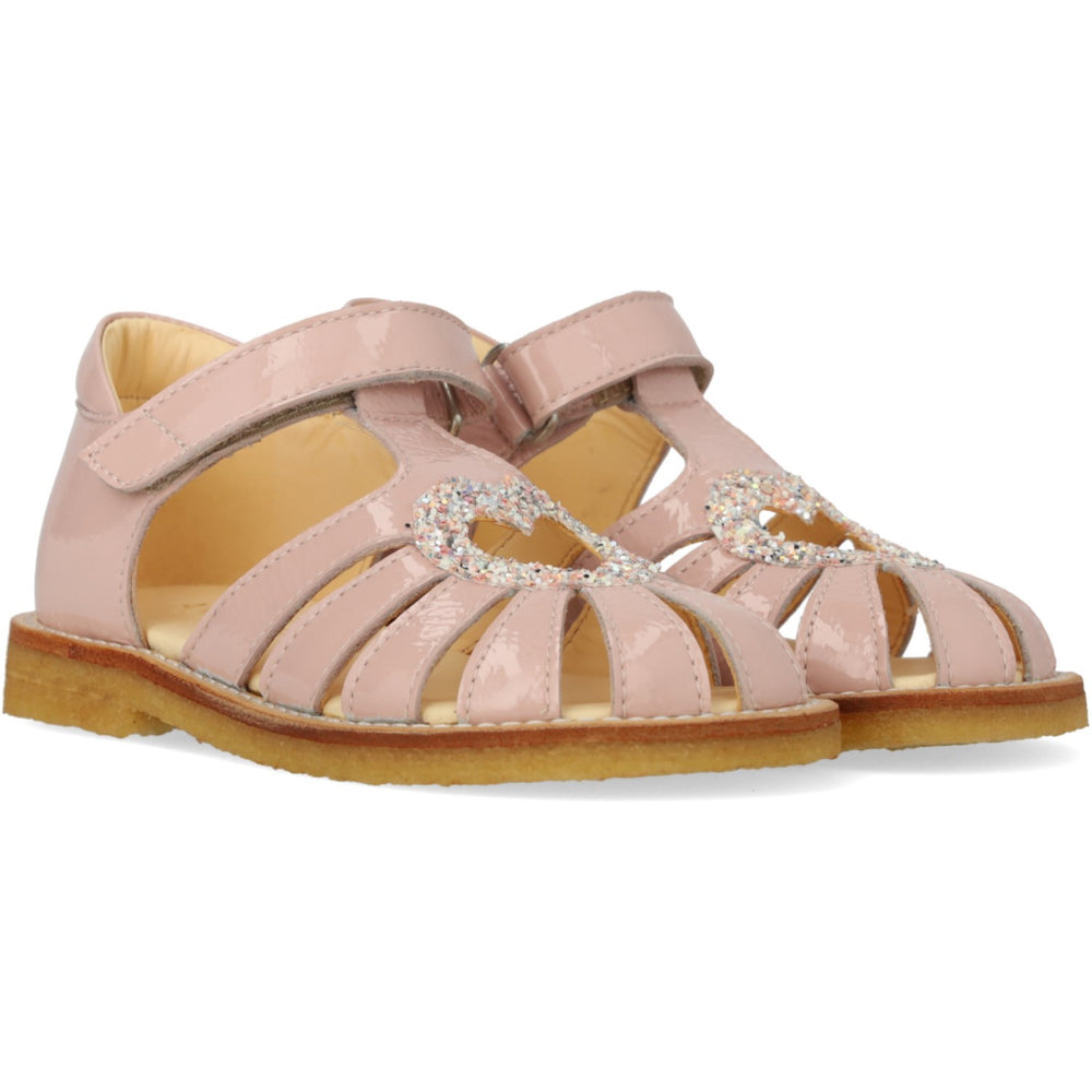 Køb Angulus Rosebud/Rosebud Glitter Hjertesandal Med Glitter Hjerte
