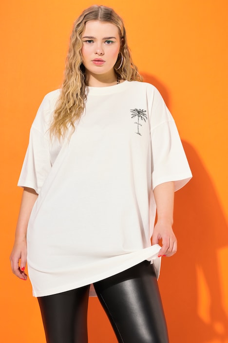 Longshirt, Rundhals, Palme