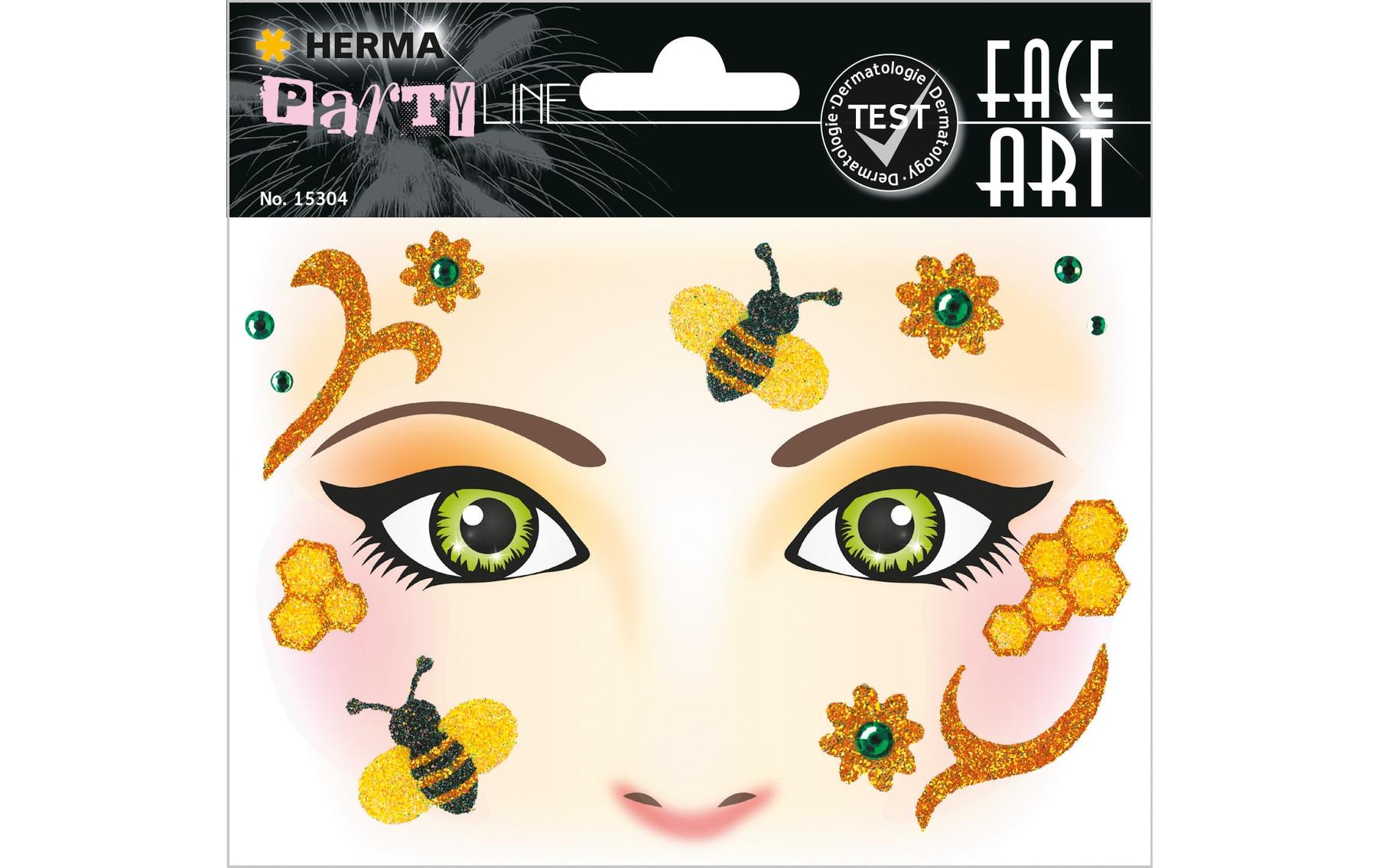 Face Art Honey Bee, 1 StückGesicht Sticker für Halloween