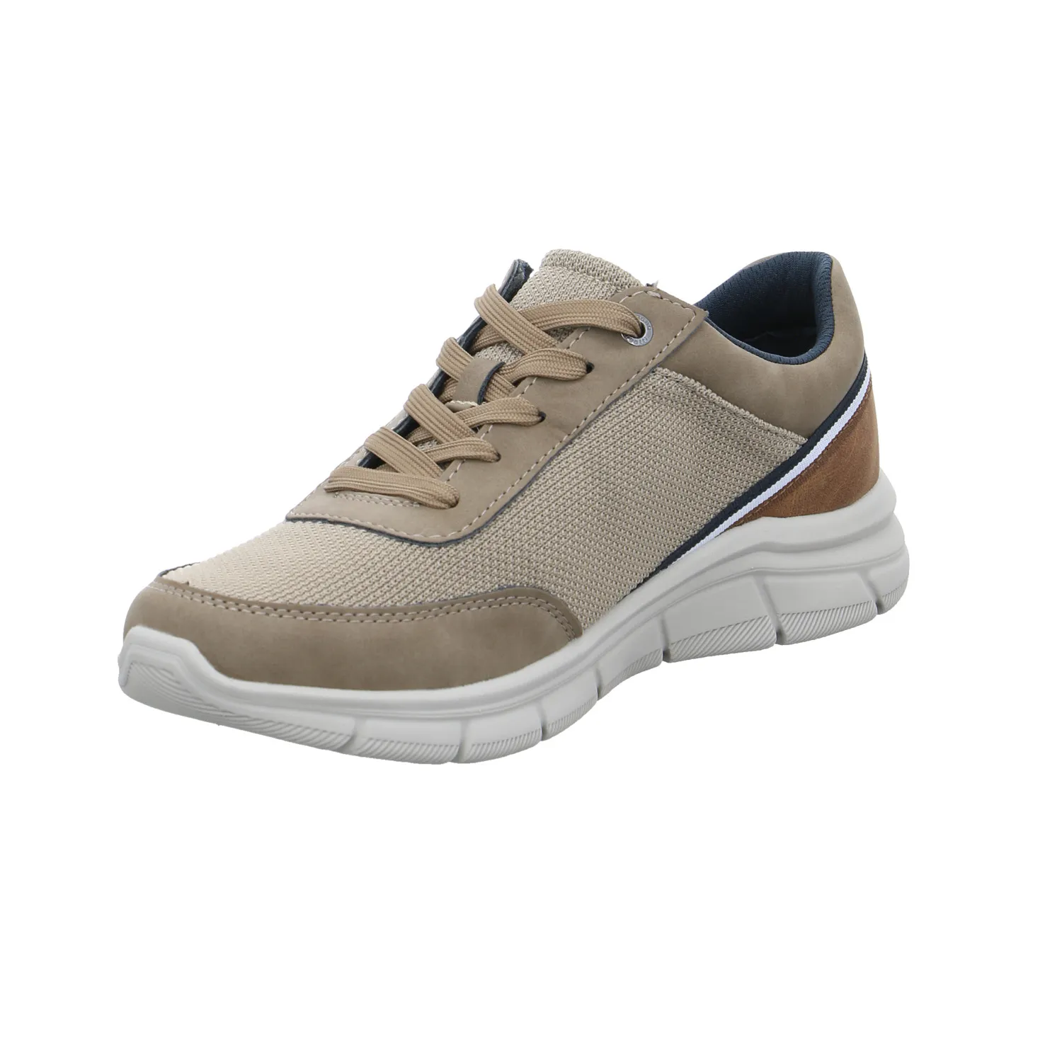 BUGATTI SHOES Halbschuhe Sneaker Stoff Beige Lederimitat