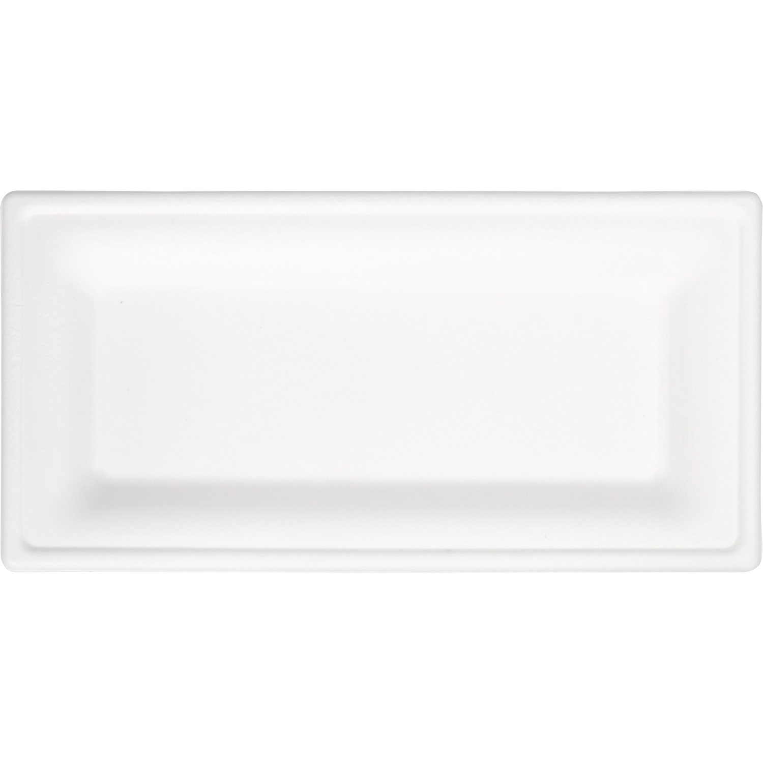 Depa Bord, rechthoekig, 1-vaks, bagasse (suikerrietpulp), 26x13cm, wit