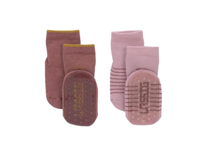 Lässig Antirutsch-Socken Rosewood/Rose 2er Set Gr. 19-22 Antirutsch-Socken 2er- Set