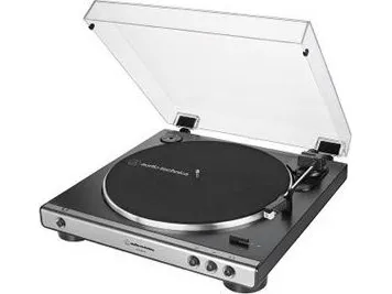 Audio-Technica AT-LP60XUSB, Bæltedrevet pladespiller, Fuld automatisk, Grå, Metallic, Aluminium, 33 1/3,45 rpm, DC servomotor