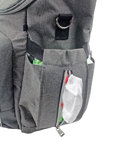 Dooky Wickeltasche Rucksack - 2 I 1 - Grey Melange