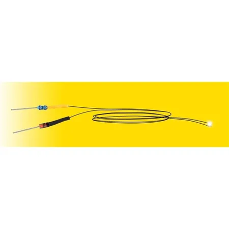Viessmann 3562 - LED weiß mit angelöteten Kabeln, 5 Stück