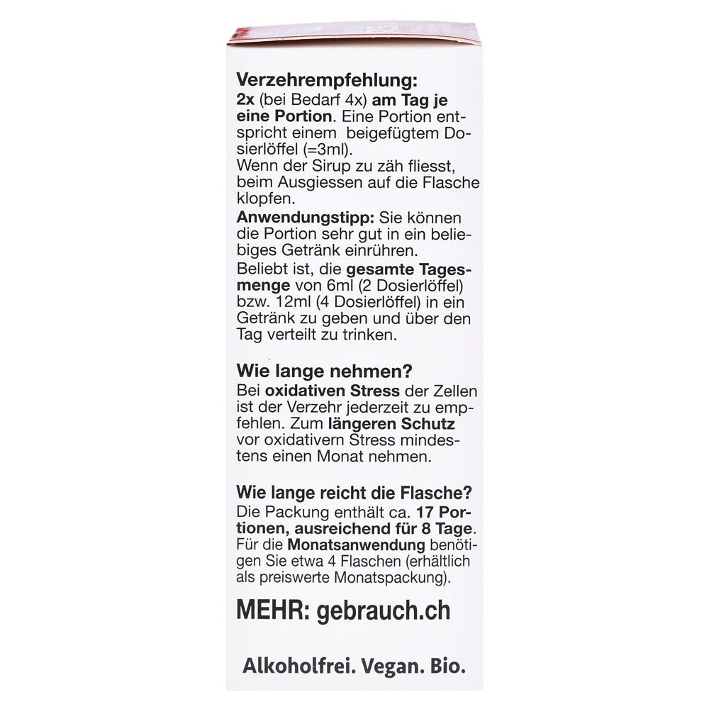 Edis Oxidativer Stress Schutz Bachblüten Sirup