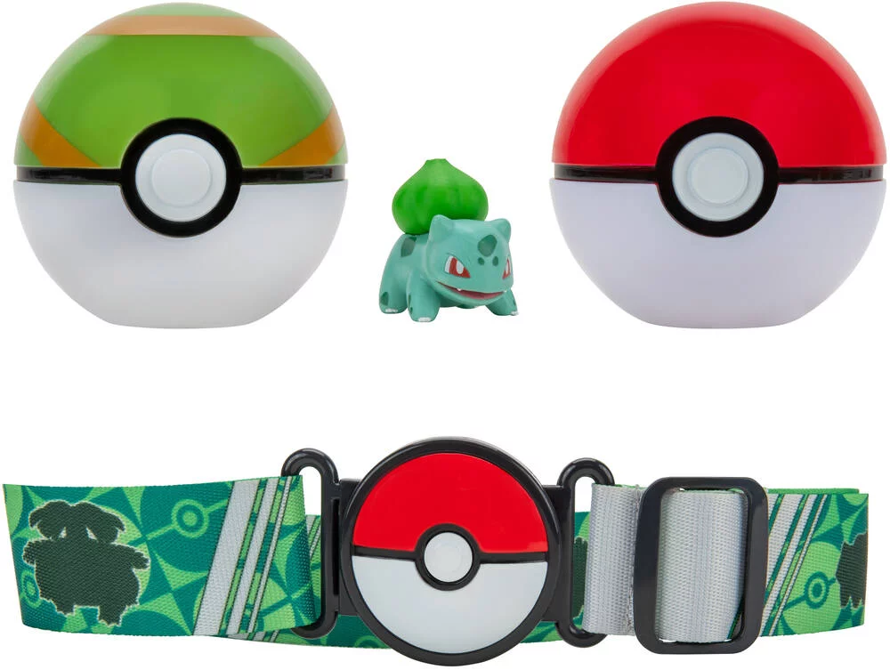 POKEMON CEINTURE POKE BALL  NEST BALL ET BULBIZARRE