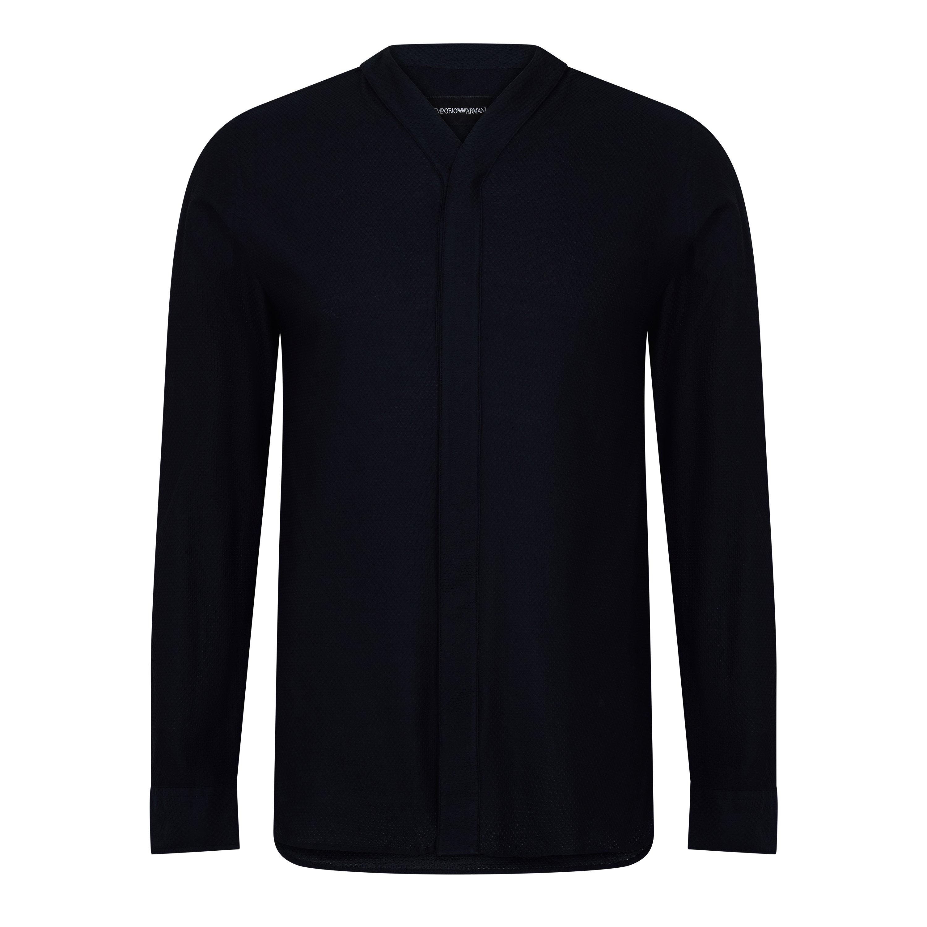 Emporio Armani V Neck Collarless Shirt