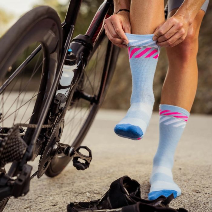 Incylence Unisex Strømper Merino Light Lanes Socks Blå
