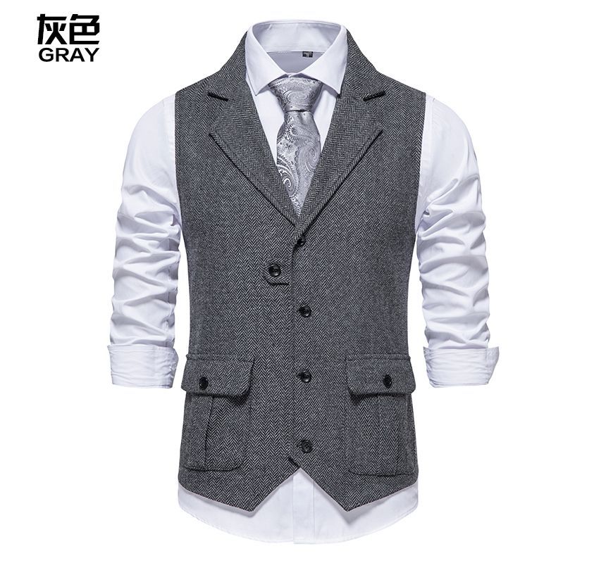 Fireon - Vest met zakdetail en enkele rij knopen