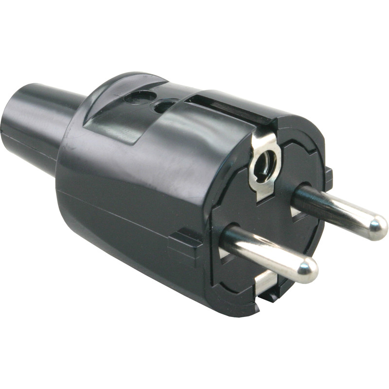 Stekker RA PVC Zwart