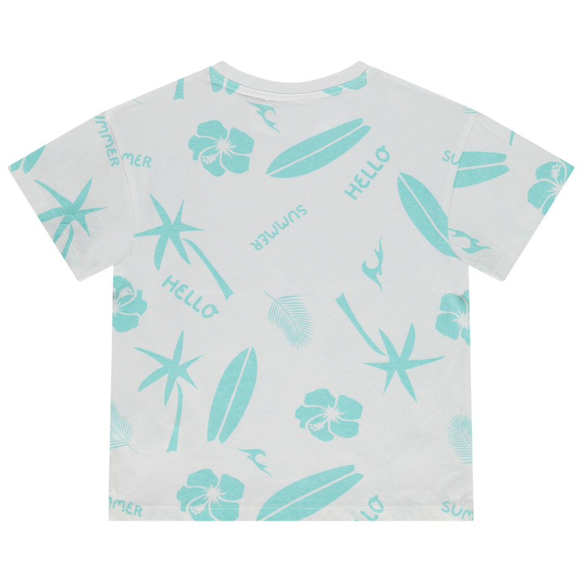 T-shirt manches courtes imprimé plage pour garçon