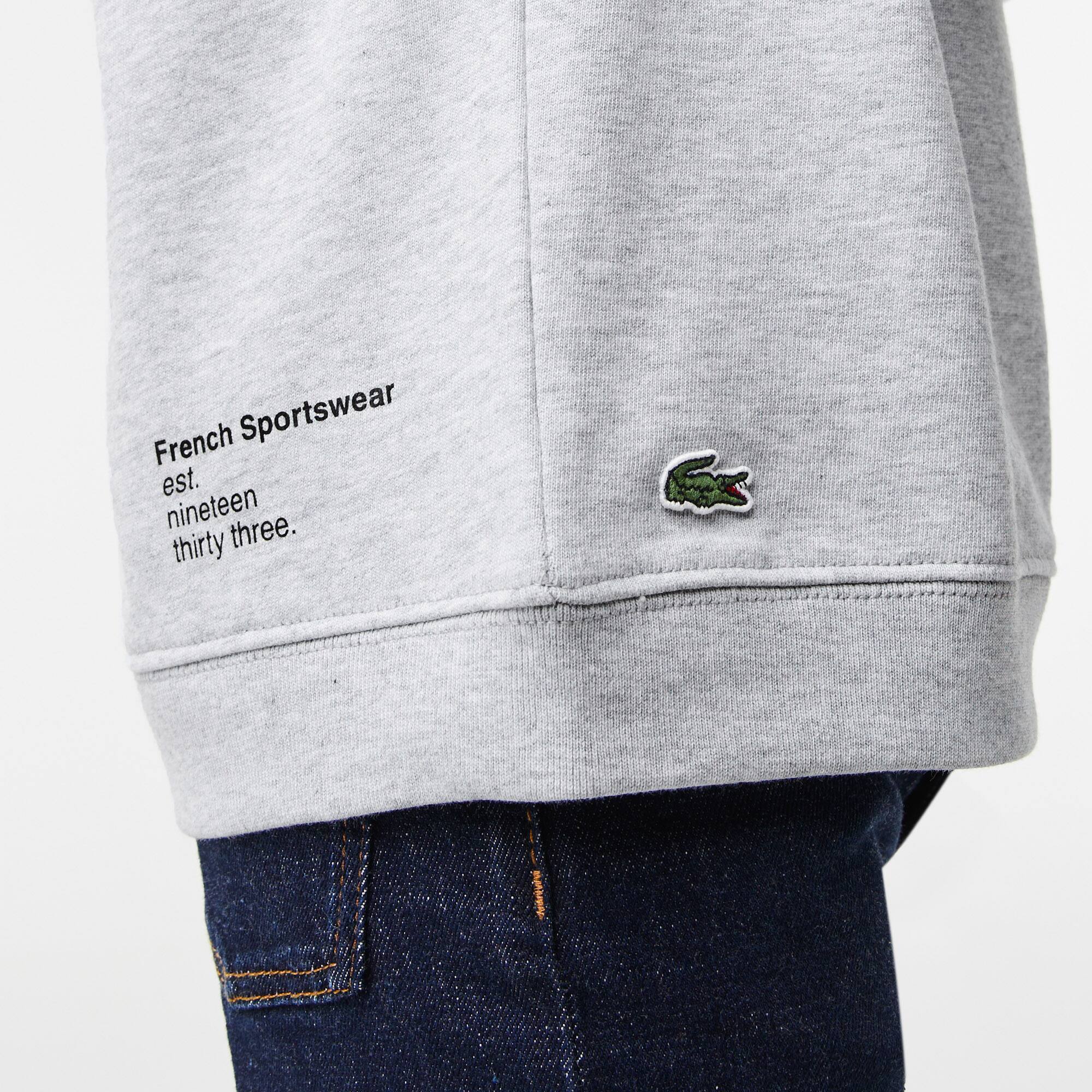 Sweatshirt garçon Lacoste à col rond finitions bord-côtes Pullovers & Sweatshirts - Gris - Lacoste - Garçon