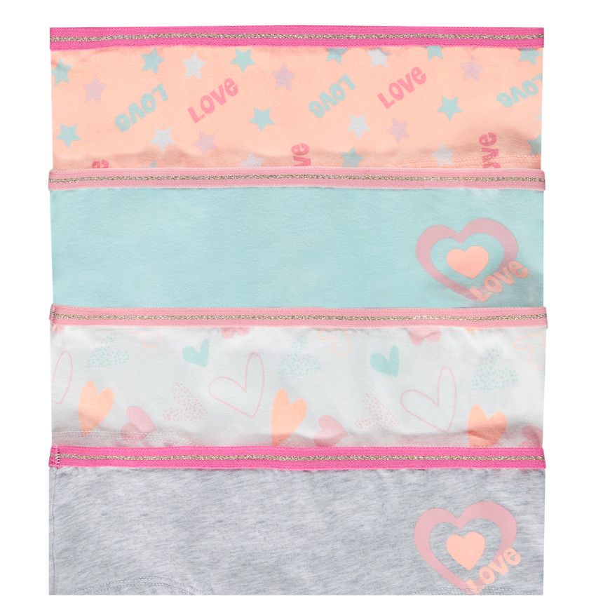 Lot de 4 shorties en jersey avec imprimé fantaisie pour fille - Vert