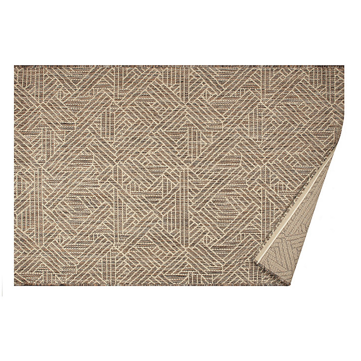 Tapis extérieur géométrique Reva 100 x 150 cm beige