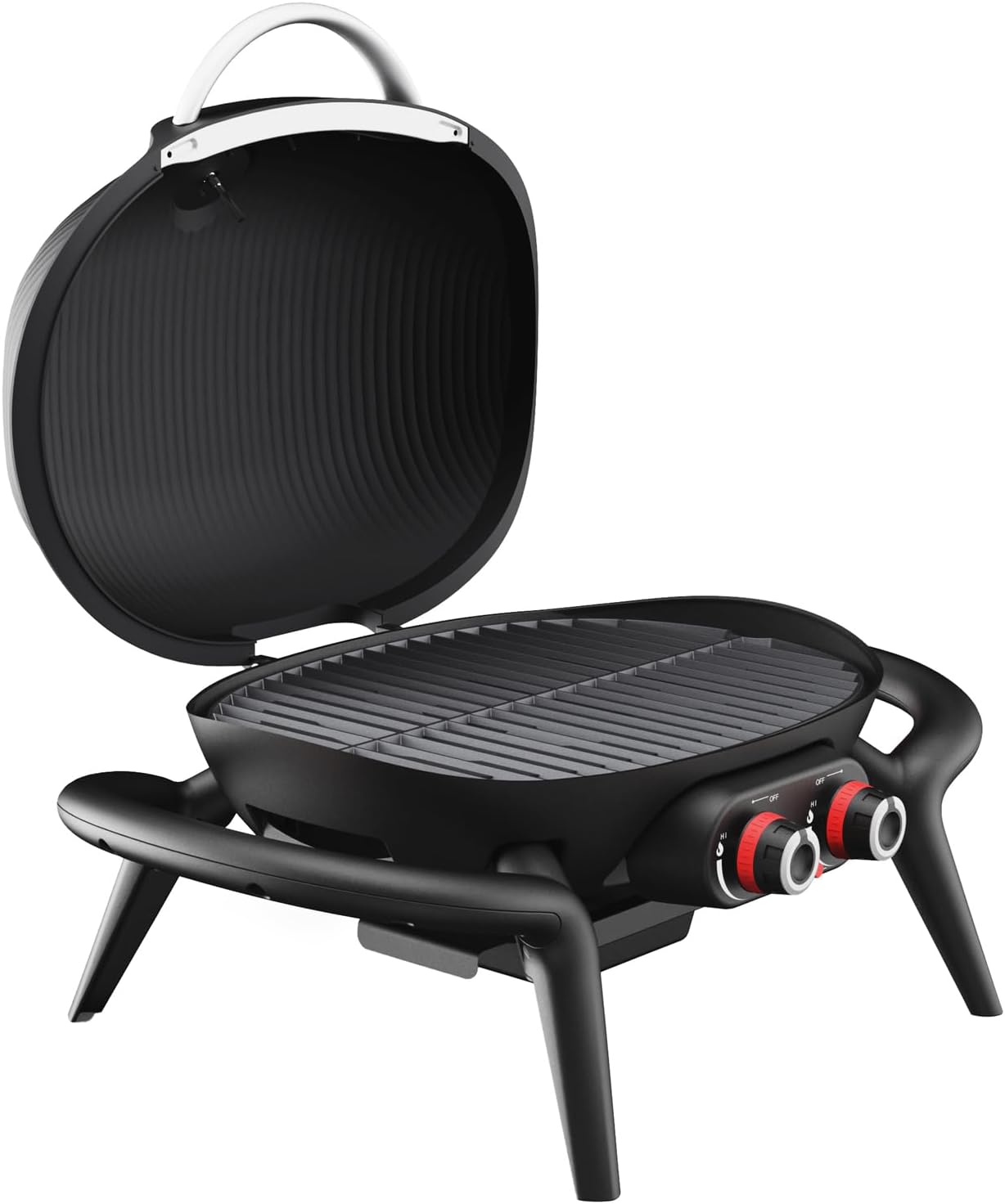 TAINO KENAI Gasgrill Camping Tischgrill Balkongrill Gas Outdoorküche Thermometer Aluguss Schwarz