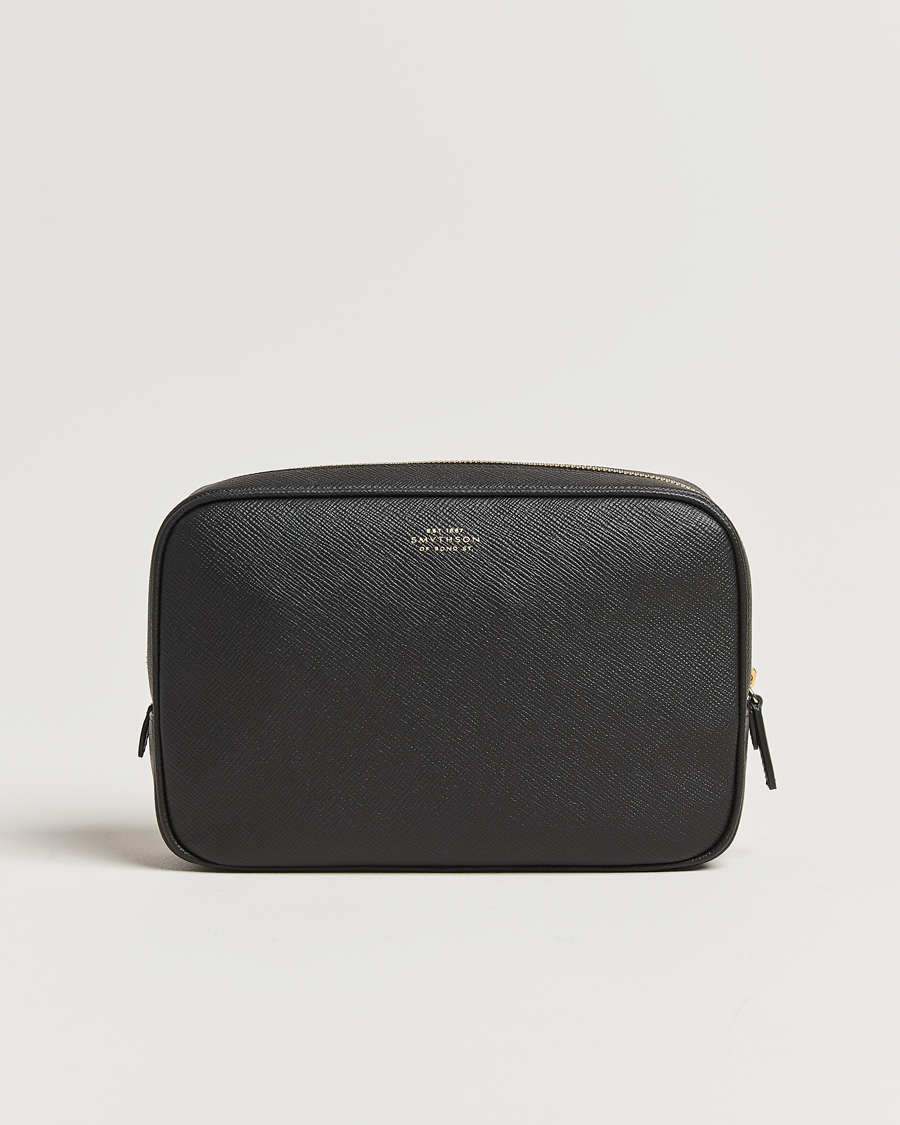 Smythson Panama Organiser Tech Pouch Black