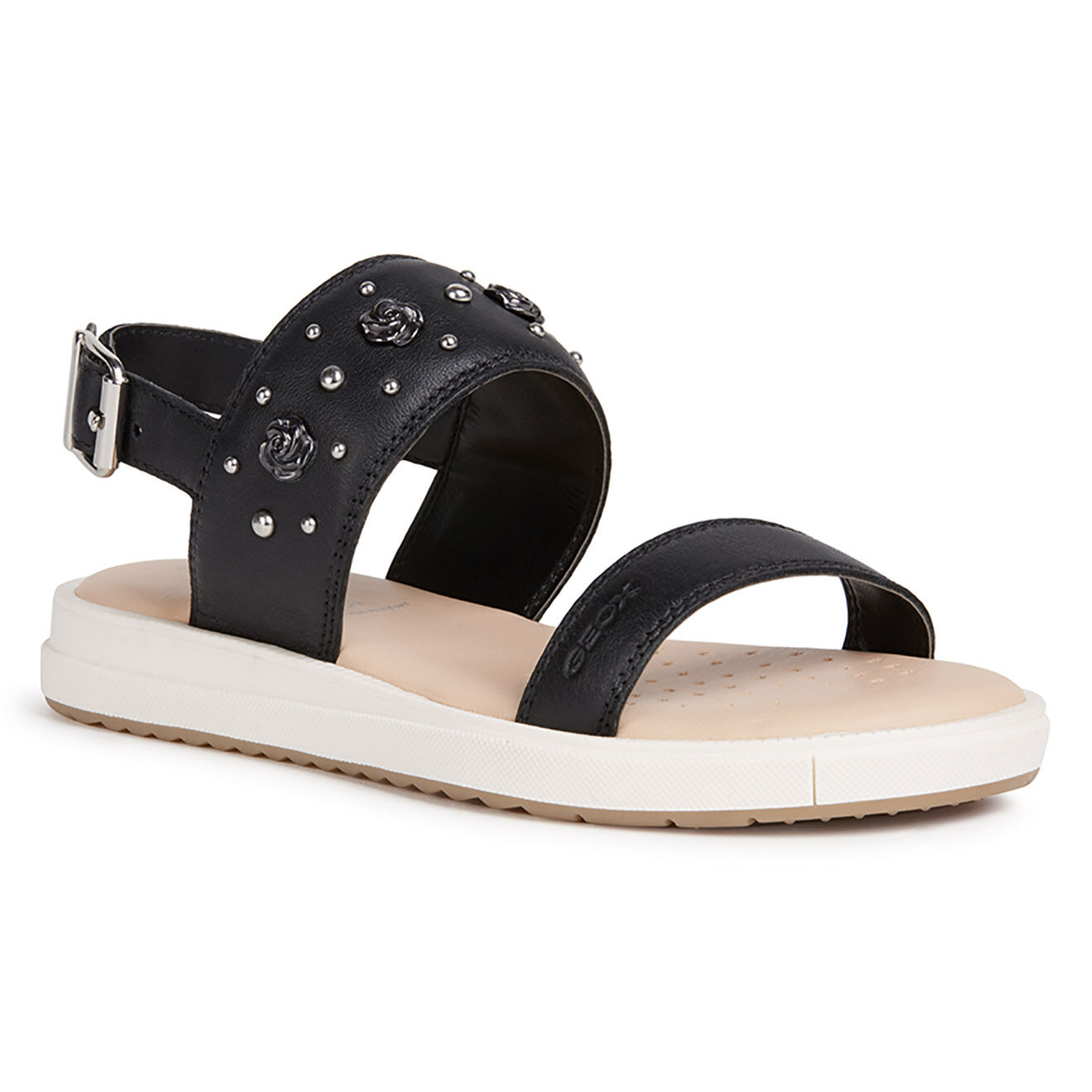 Geox Sandales en Cuir Rebecca noires