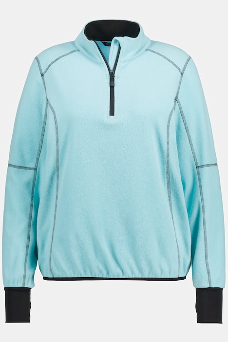 HYPRAR Fleece-Sweatshirt, Stehkragen, Langarm